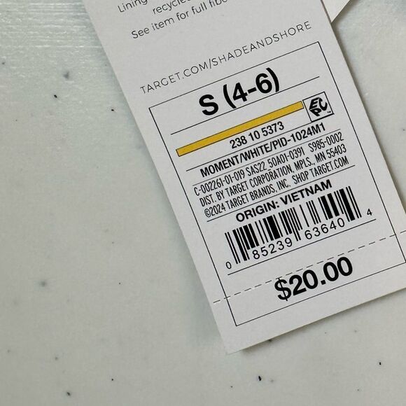 NWT Shade & Shore Women’s White Hip Tie Bikini Swim Bottom  - Size S 4/6 - Picture 8 of 11